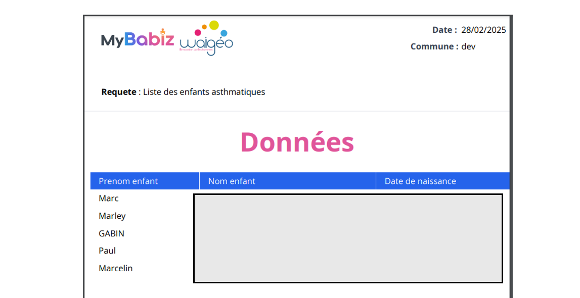 MyBabiz - PDF données statistiques